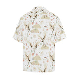 Beautiful Japanese cranes pattern Men's All Over Print Hawaiian Shirt