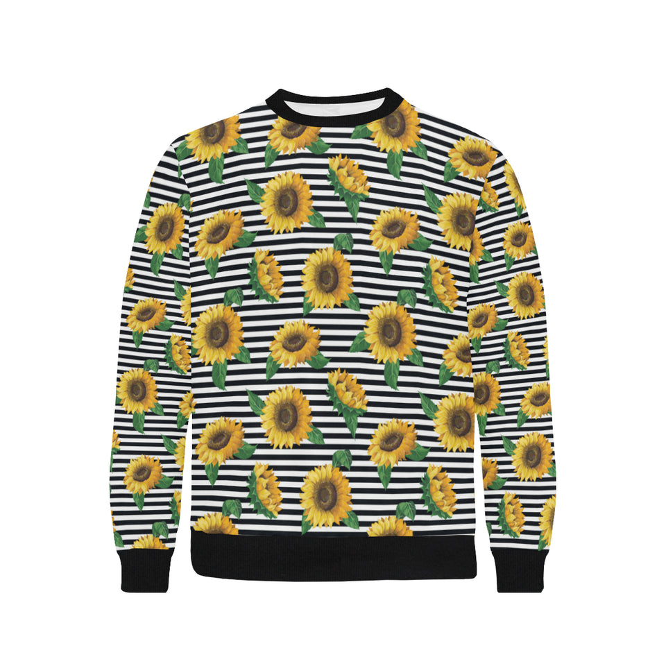 sunflowers ribbon background Men's Crew Neck Sweatshirt