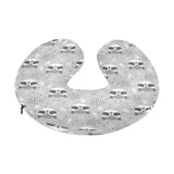 Cute raccoons leaves dot U-Shaped Travel Neck Pillow