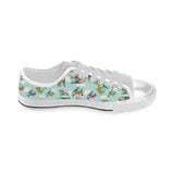 Helicopter design pattern Men's Low Top Shoes White