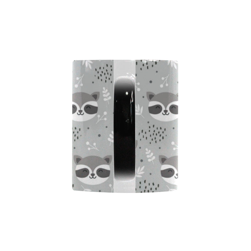Cute raccoons leaves dot Morphing Mug Heat Changing Mug