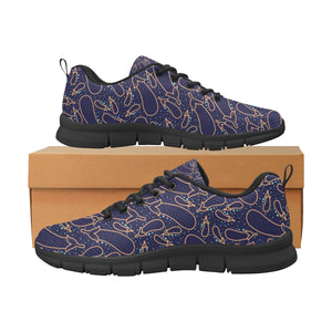 Eggplant Pattern Print Design 04 Men's Breathable Sneakers ( Model 055)