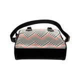 zigzag chevron striped pattern Shoulder Handbag