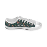 Snake forest pattern Men's Low Top Shoes White
