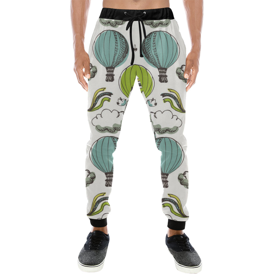 Hot Air Balloon Bird Cloud Pattern Unisex Casual Sweatpants
