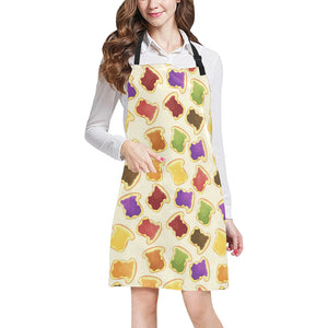 Bread Toast Pattern Print Design 02 All Over Print Adjustable Apron