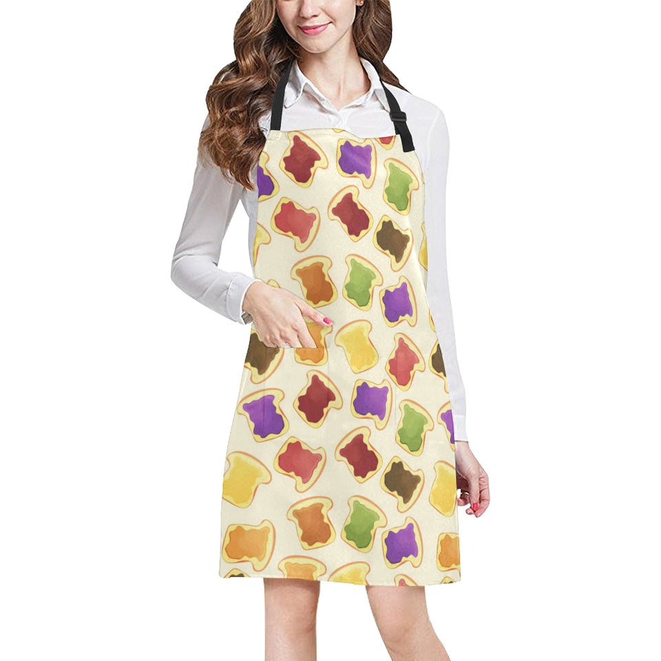 Bread Toast Pattern Print Design 02 All Over Print Adjustable Apron