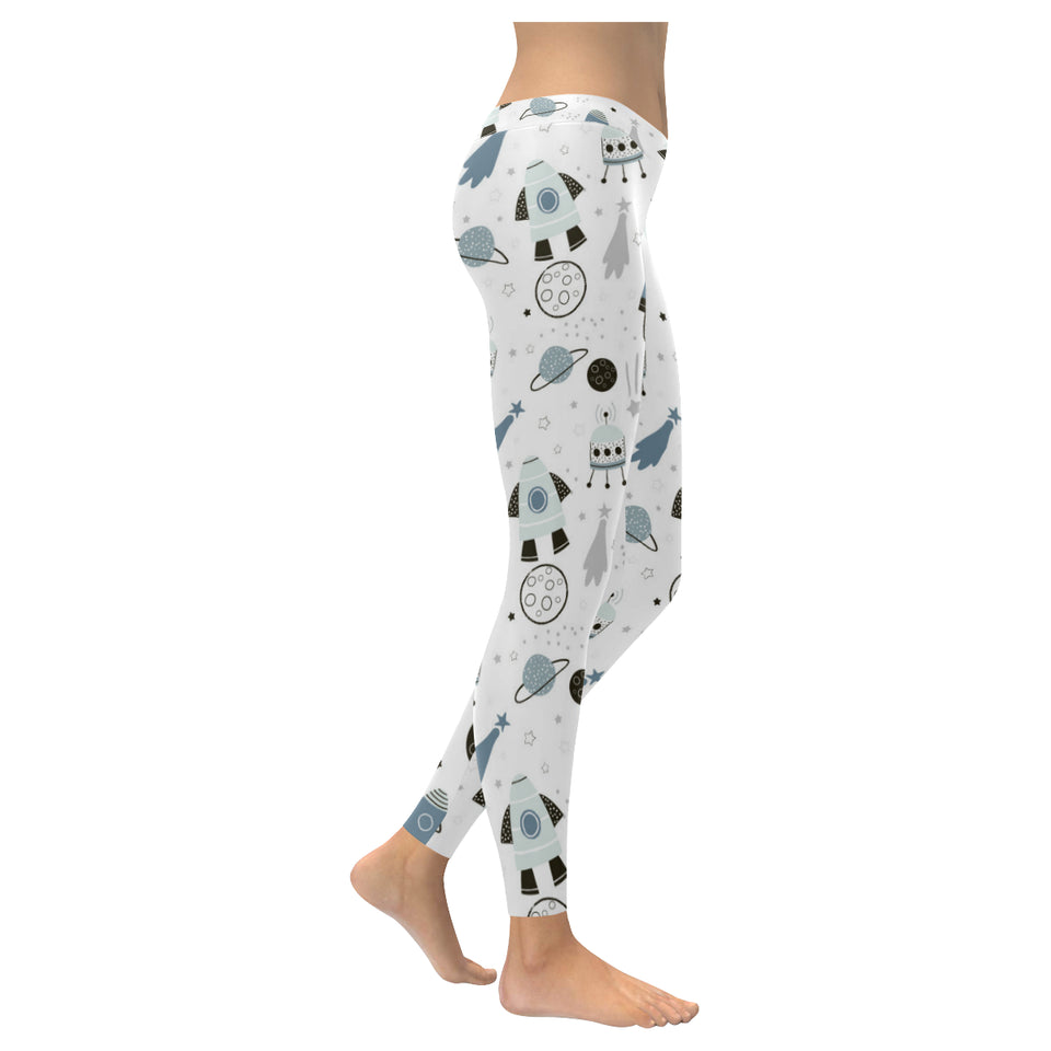 Hand drawn space elements space rocket star planet Women's Legging Fulfilled In US