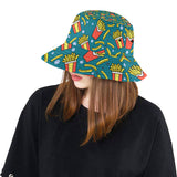 French fries red paper box pattern Unisex Bucket Hat