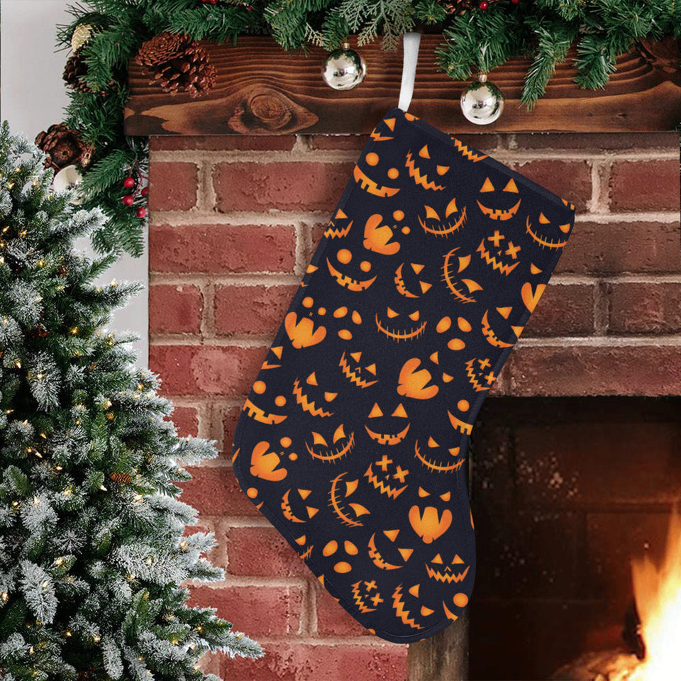 Halloween pattern Pumpkin background Christmas Stocking