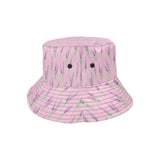 Lavender pattern pink background Unisex Bucket Hat