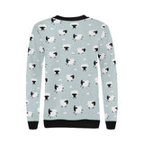 Sheep polka dot cloud pattern Women's Crew Neck Sweatshirt