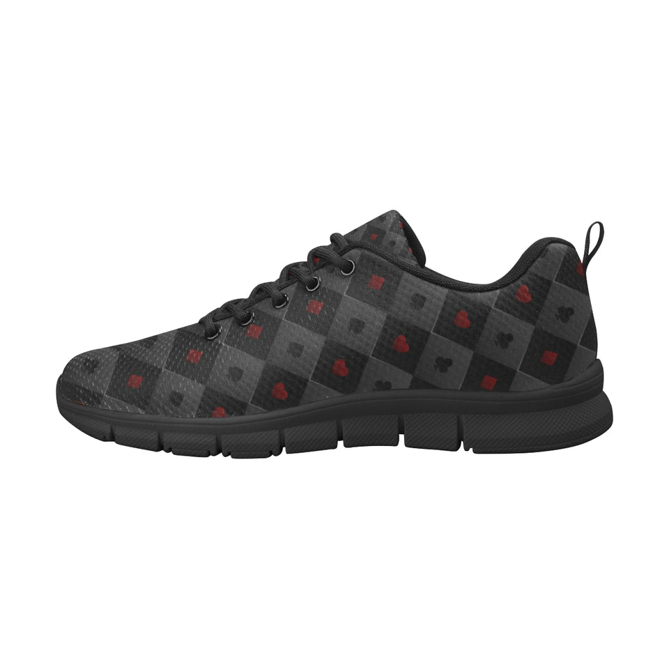 Casino Cards Suits Pattern Print Design 05 Men's Breathable Sneakers ( Model 055)