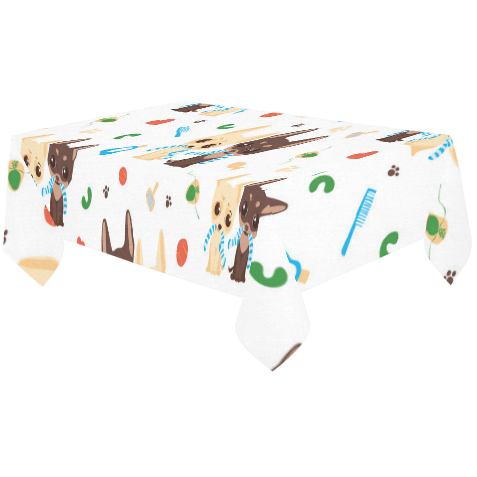 Cute Chihuahua dog pattern Tablecloth
