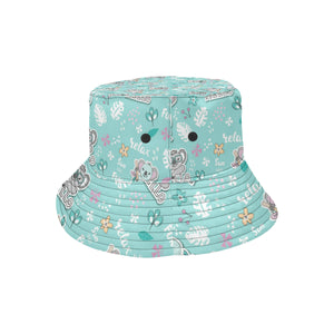 Cute koalas blue background pattern Unisex Bucket Hat