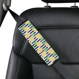 Pineapples pattern striped background Car Seat Belt Cover