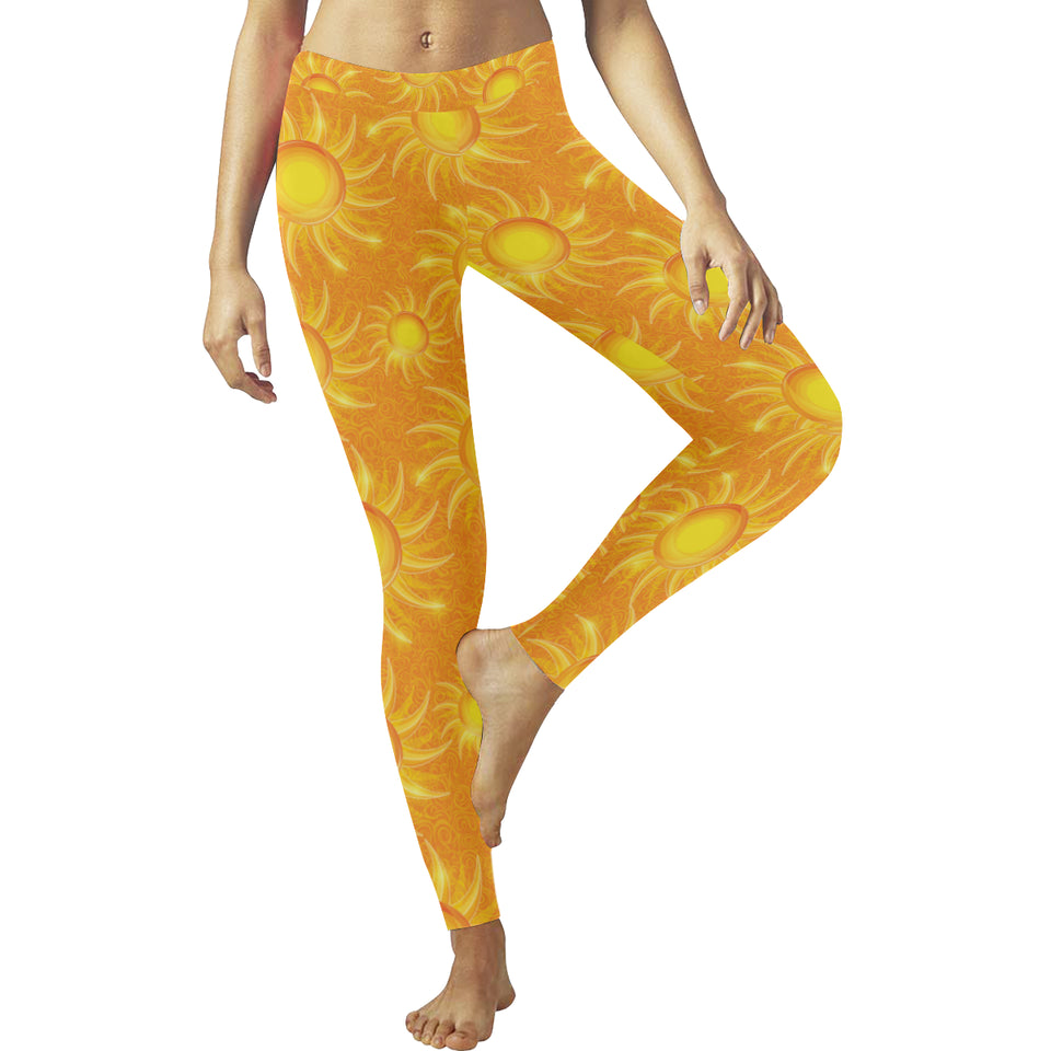 Sun orange background Women's Legging Fulfilled In US