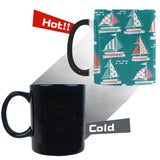 Cute sailboat pattern Morphing Mug Heat Changing Mug