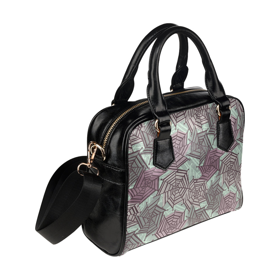 Spider web cobweb design color pattern Shoulder Handbag