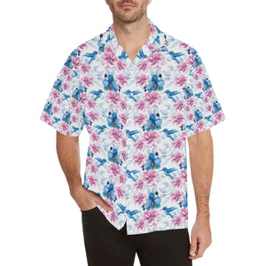 Hummingbird Pattern Print Design 02 Men's All Over Print Hawaiian Shirt (Model T58)