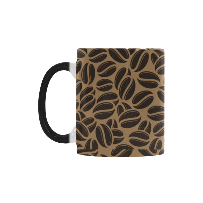 Coffee bean on brown background Morphing Mug Heat Changing Mug