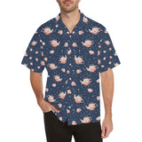 Tea pots Pattern Print Design 04 Men's All Over Print Hawaiian Shirt (Model T58)