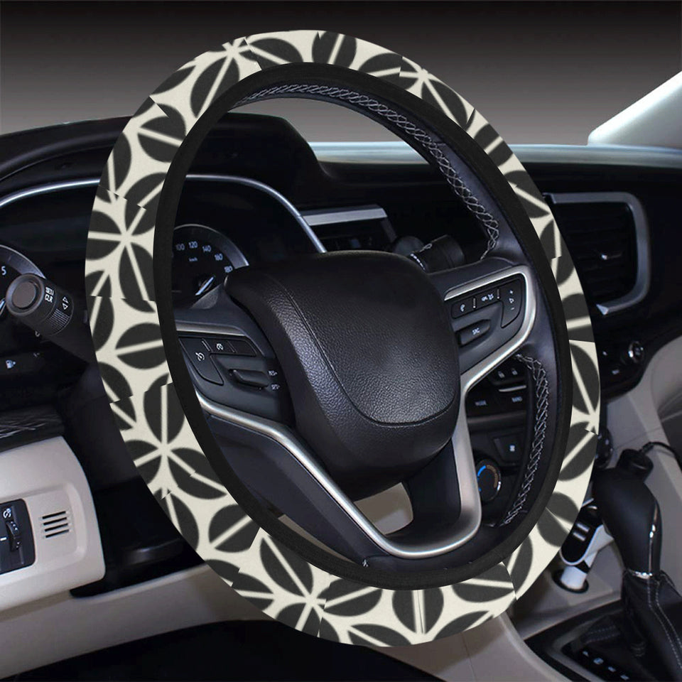 Coffee bean abstract modern pattern Car Steering Wheel Cover