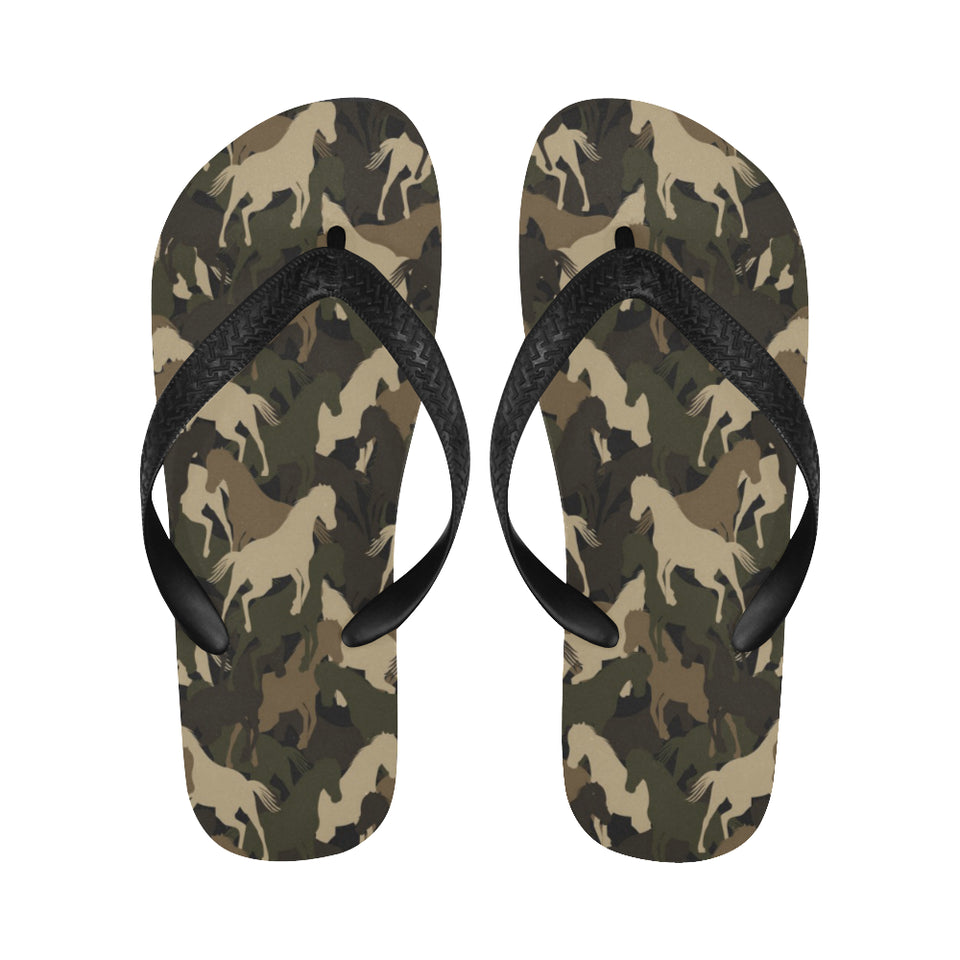 Horse Camouflage Pattern Unisex Flip Flops