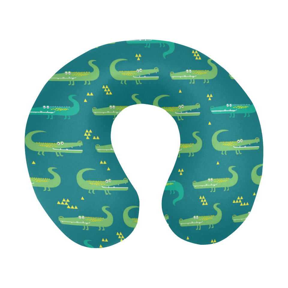 Crocodile pattern U-Shaped Travel Neck Pillow