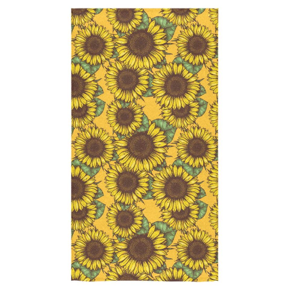 Sunflower pattern Bath Towel