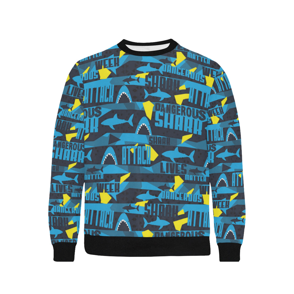 Shark dangerous Men's Crew Neck Sweatshirt