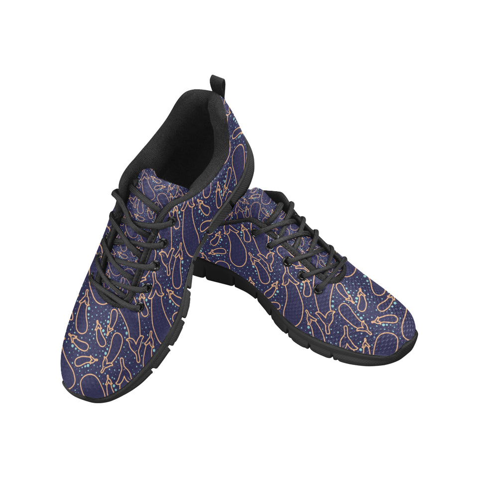 Eggplant Pattern Print Design 04 Women's Sneaker Shoes