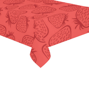 strawberry pattern red background Tablecloth