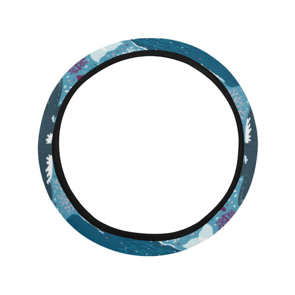 Whale design pattern Car Steering Wheel Cover