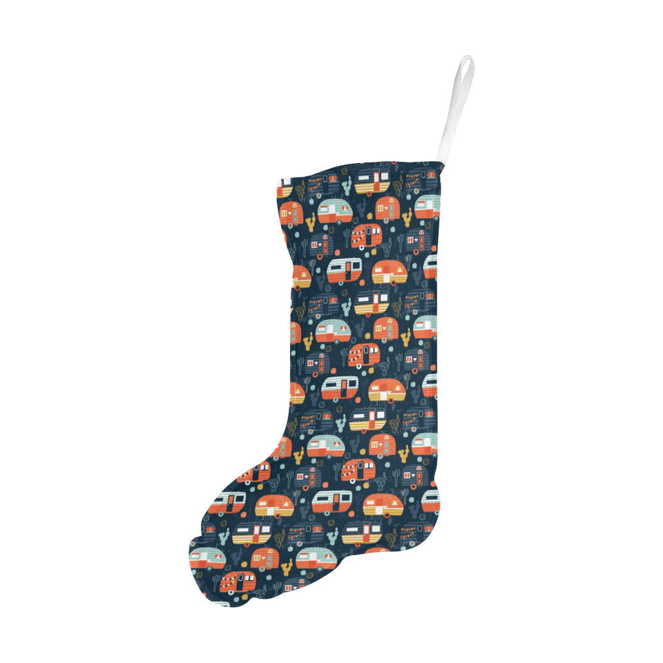 Camper Van Pattern Print Design 05 Christmas Stocking