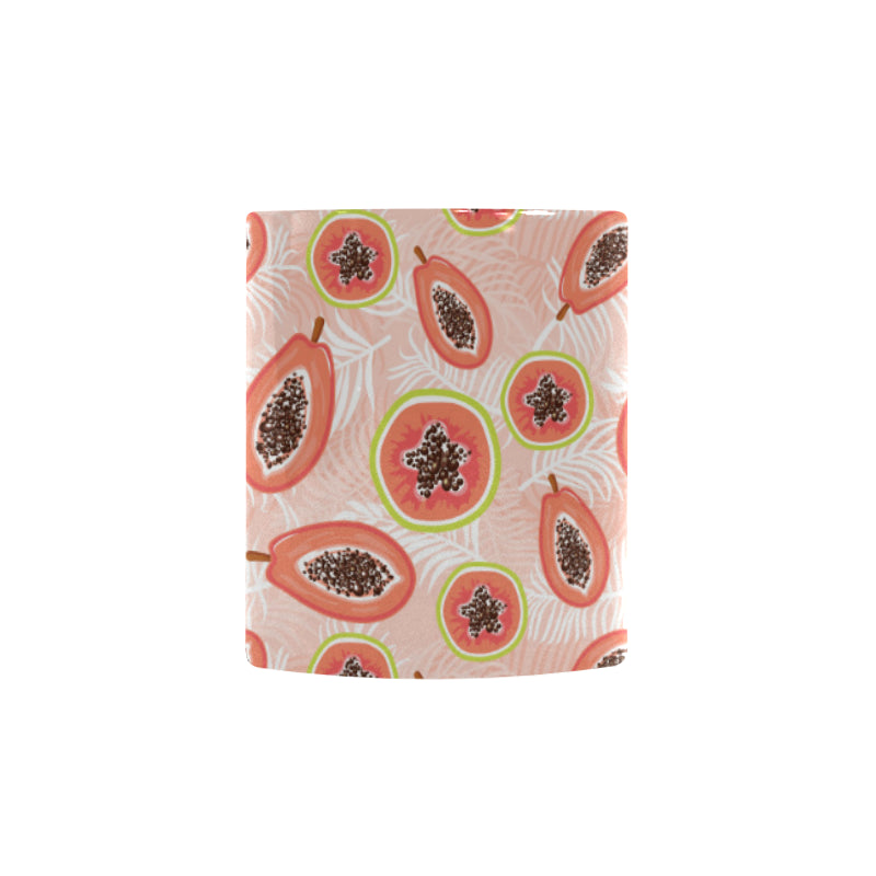 papaya leaves pattern Morphing Mug Heat Changing Mug