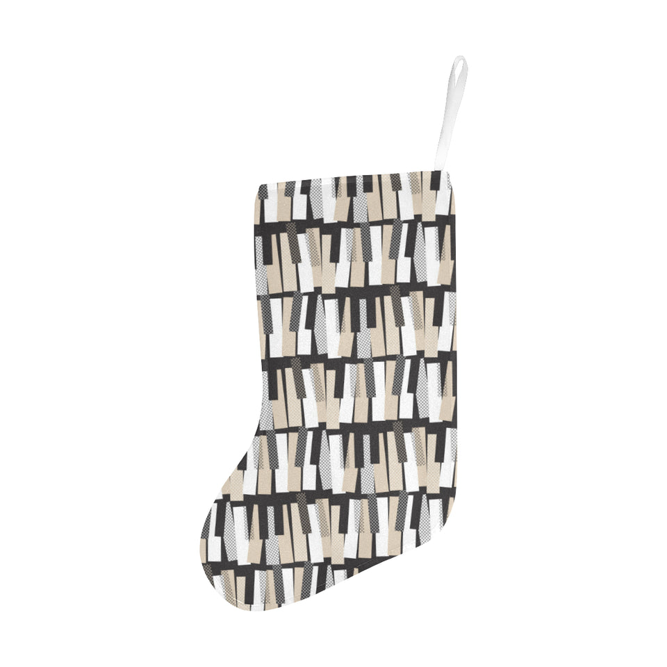 Piano Pattern Print Design 04 Christmas Stocking