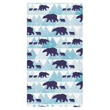 polar bear winter snow pattern Bath Towel