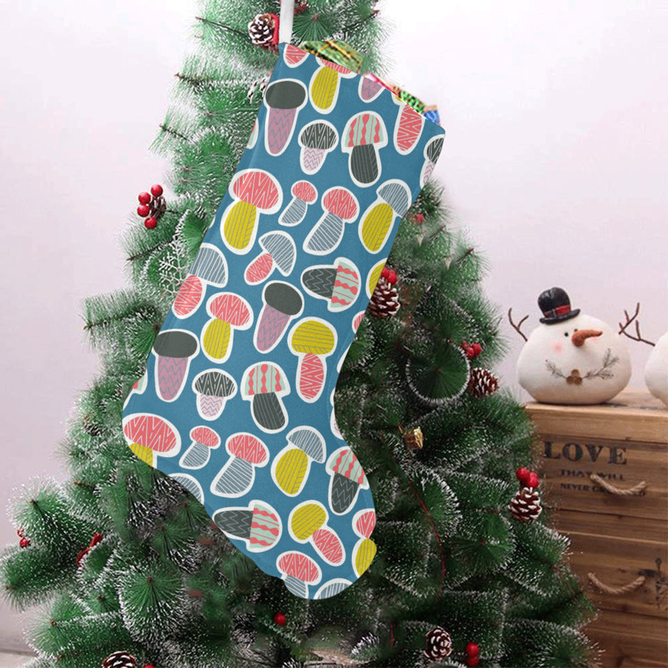 Colorful mushroom design pattern Christmas Stocking