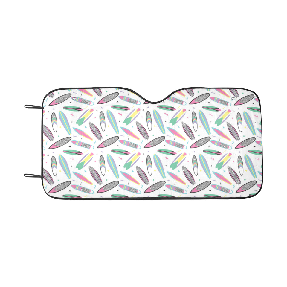 Surfboard Pattern Print Design 04 Car Sun Shade