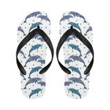 Dolphins pattern dotted background Unisex Flip Flops