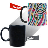 Colorful zebra skin pattern Morphing Mug Heat Changing Mug