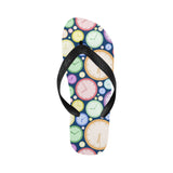 Colorful clock background Unisex Flip Flops