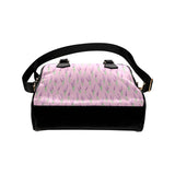 Lavender pattern pink background Shoulder Handbag
