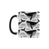 Black whale pattern Morphing Mug Heat Changing Mug