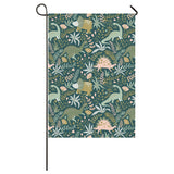 dinosaurs tropical leaves flower pattern House Flag Garden Flag