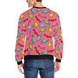 Colorful wrapped candy pattern Men's Crew Neck Sweatshirt