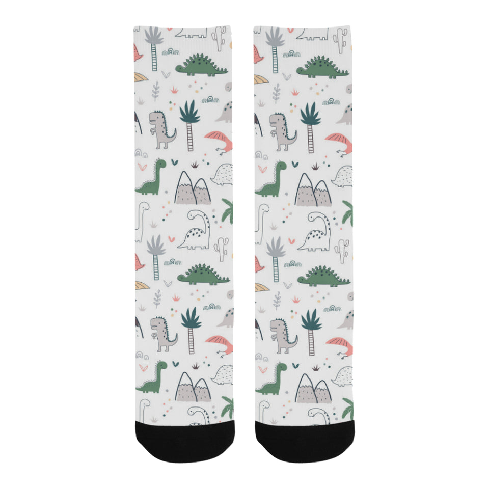 Cute cartoon dinosaurs tree pattern Crew Socks
