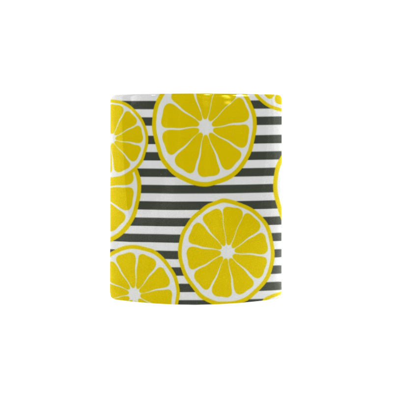 slice of lemon design pattern Morphing Mug Heat Changing Mug