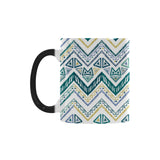 zigzag  chevron paint design pattern Morphing Mug Heat Changing Mug